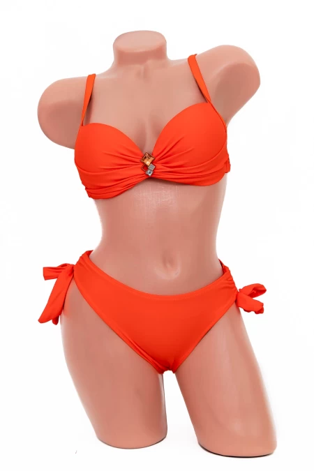 Damska kostium kąpielowy F105 Pomarańczowy | Meina