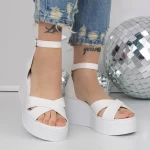 Sandały na platformie 3Y12 Biały | Mei