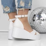 Sandały na platformie 3Y12 Biały | Mei