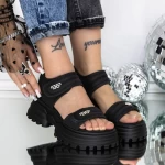 Sandały na platformie 3AW306 Czarny | Mei