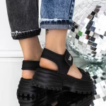 Sandały na platformie 3AW306 Czarny | Mei