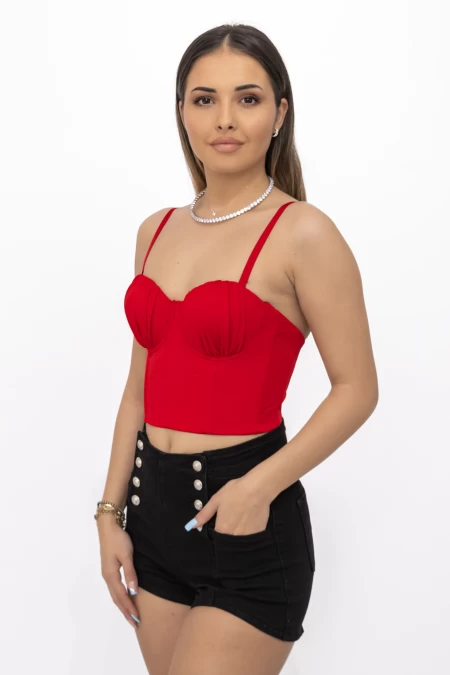 Top damska J2098 Czerwony | Alexa