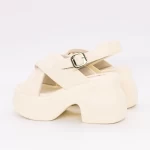 Sandale Dama cu Toc Gros si Platforma 072-5 BEIGE | MEI