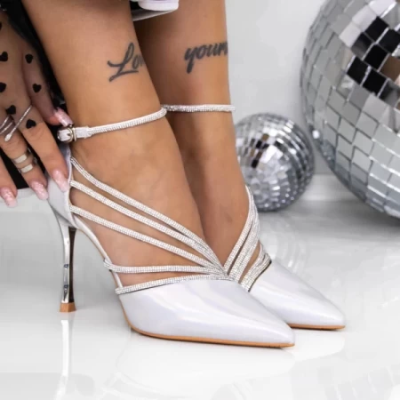 Pantofi Stiletto 3MZY1 SILVER | MEI