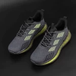 Męskie buty sportowe U0638-5 Ciemnoszary-Zielony Fluorescencyjny | Eumax