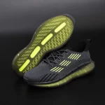 Męskie buty sportowe U0638-5 Ciemnoszary-Zielony Fluorescencyjny | Eumax