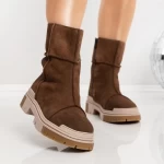 Ghete Dama din piele naturala LF80596-1 CAMEL | MEI