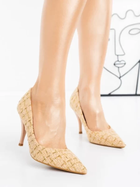 Pantofi Stiletto G1716 BEIGE | GALLEVANI