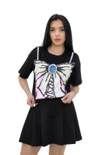 Tricou Dama V8352 NEGRU | KIKIRIKI