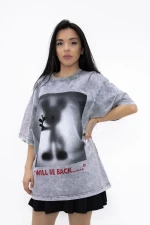 Tricou Dama 25054 GRI DESCHIS | KIKIRIKI