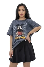 Tricou Dama FIT101161 GRI INCHIS | KIKIRIKI