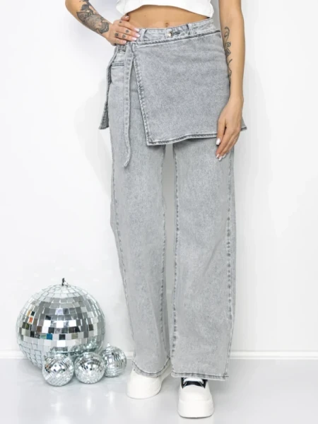 Blugi Dama Y3009-2 GRI | FASHION