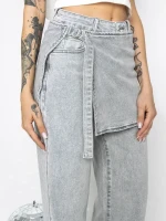 Blugi Dama Y3009-2 GRI | FASHION