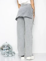 Blugi Dama Y3009-2 GRI | FASHION