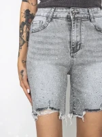 Blugi Scurti Dama GDS1819E GRI | MINA