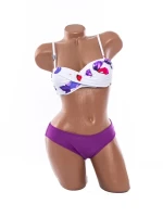 Costum de baie dama F333 ALB-MOV | MEINA