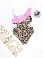 Costum de baie fete X39 LEOPARD-ROZ | MEINA