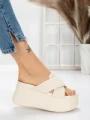 Papuci Dama cu Platforma 8325 BEIGE | MEI