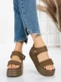 Sandale Dama cu Platforma 8577 BROWN | MEI