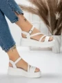 Sandale Dama cu Platforma 5HXS6 WHITE | MEI