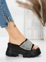Papuci Dama cu Platforma 3AW286 BLACK | MEI
