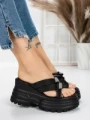 Papuci Dama cu Platforma 3AW321 BLACK | MEI