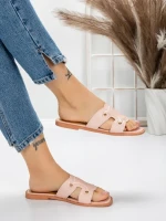 Papuci Dama cu Talpa Joasa 3AW307 PINK | MEI