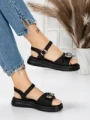 Sandale Dama cu Talpa Joasa 5WL23 BLACK | MEI