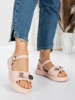 Sandale Dama cu Talpa Joasa 5WL23 PINK | MEI