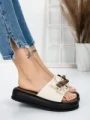 Papuci Dama cu Talpa Joasa 3AW310 BEIGE | MEI