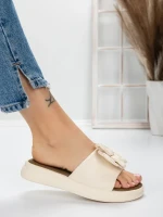 Papuci Dama cu Talpa Joasa 3AW311 BEIGE | MEI