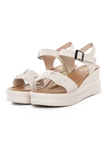 Sandale Dama din piele naturala 2718 CREAM | FORMAZIONE