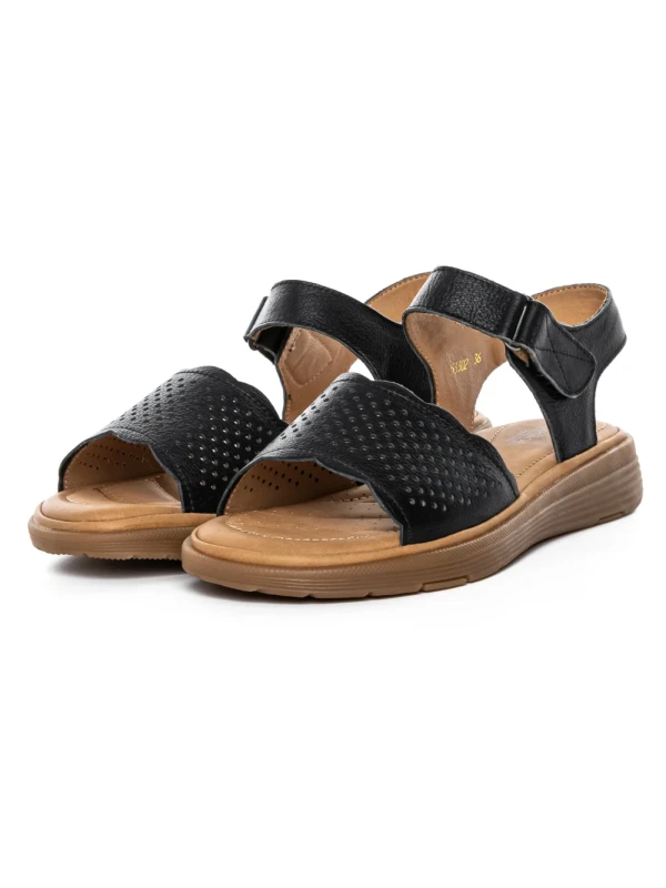 Sandale Dama din piele naturala 53302 BLACK | BERLINER