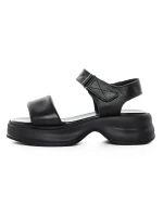 Sandale Dama din piele naturala 82605 BLACK | BERLINER