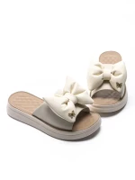 Papuci Dama din piele naturala 28-30 CREAM | FORMAZIONE