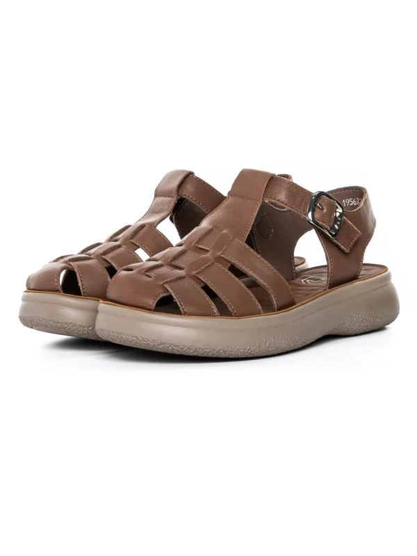 Sandale Dama din piele naturala 1957623 KHAKI | FORMAZIONE