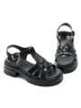 Sandale Dama din piele naturala TP1007-1 BLACK | FORMAZIONE