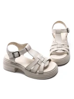 Sandale Dama din piele naturala TP1007-1 CREAM | FORMAZIONE