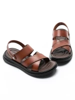 Sandale Barbati din piele naturala 72008 BROWN | ADVANCER