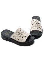 Papuci Dama din piele naturala 2607905 CREAM | FORMAZIONE