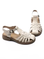 Sandale Dama din piele naturala 5250 CREAM | FORMAZIONE