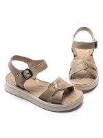 Sandale Dama din piele naturala 28-16 APRICOT | FORMAZIONE