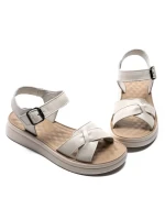 Sandale Dama din piele naturala 28-16 CREAM | FORMAZIONE