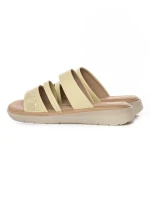 Papuci Dama din piele naturala 33191 YELLOW | FORMAZIONE