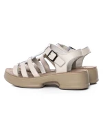 Sandale Dama din piele naturala 246609T CREAM | FORMAZIONE