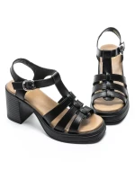 Sandale Dama din piele naturala TP1007-2 BLACK | FORMAZIONE