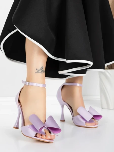 Sandale Dama cu Toc Subtire 5XKK16 PURPLE | MEI