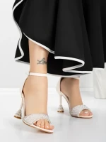 Sandale Dama cu Toc Subtire 5XKK18 BEIGE | MEI