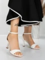 Sandale Dama cu Toc Subtire 5XKK13 WHITE | MEI
