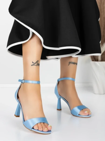 Sandale Dama cu Toc Subtire 5XKK13 BLUE | MEI